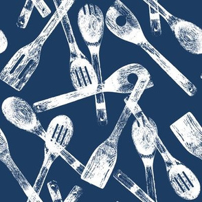 Cooking Spoons on Navy // Large