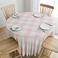 4" Pastel Millennial Pink Gingham: Large Scale Pink Buffalo Check