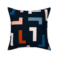 Art Deco Puzzle on Navy