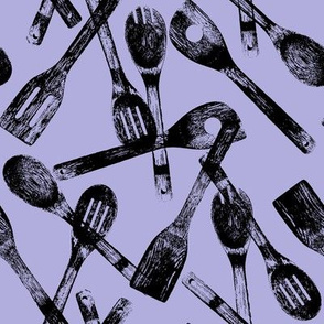 Cooking Spoons on Lavender // Large