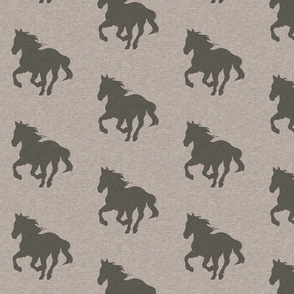 4” Running Horse - taupe