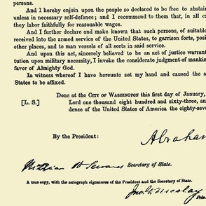 Emancipation Proclamation on Parchment // Large