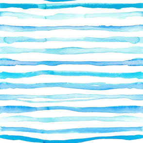 Watercolor stripes in blue