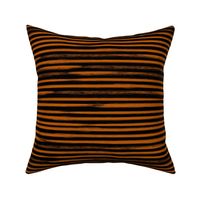 Halloween Orange and Black Distressed Stripes