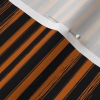 Halloween Orange and Black Distressed Stripes