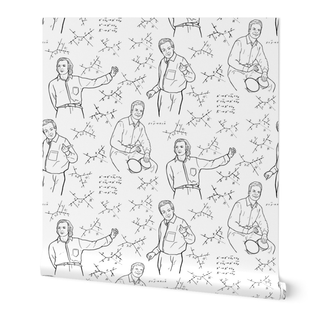 Compton scattering Feynman diagrams on Wallpaper | Spoonflower