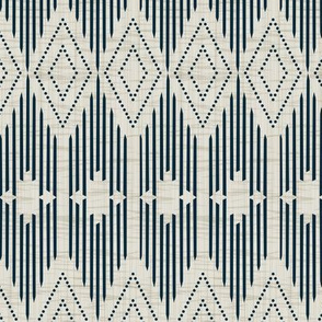 West End - Beige and Blue Geometric