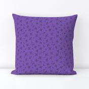 Dispersing Floral on Sleeve, Bright Purple