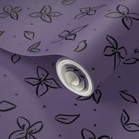 Dispersing Floral on Sleeve, neutral purple