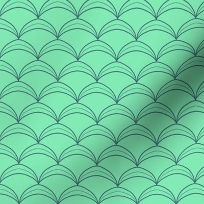 Scallop Scale Jerkin Pattern - Brighter Minty Green