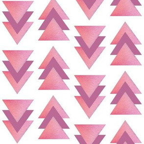 Triangle Arrows pink on white
