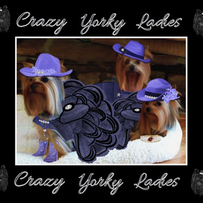 Crazy Yorky Ladies - Quilt Panel