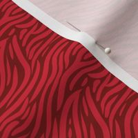 Wavey Animal Stripe Print - Bright Red on Dark