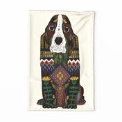 Basset Hound tea towel