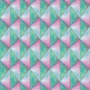 Watercolor Pyramid Plaid large scale