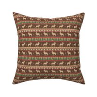 Bison Row Stripe Tan Brown Tiny