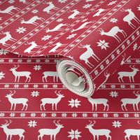 Christmas Nordic Deer Red Small