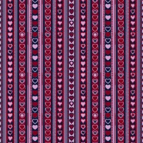 Pixellated Tiny Heart Stripes