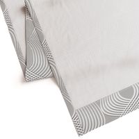 Art Deco Swirl White on Silver