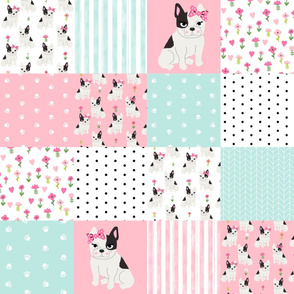 frenchie quilt french bulldog cheater quilt dog fabric nursery