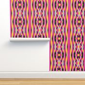 Skylights Art Deco Stripes-Hot pink