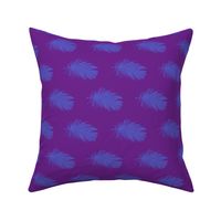 featherbed - blue on purple