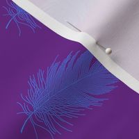 featherbed - blue on purple