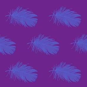 featherbed - blue on purple