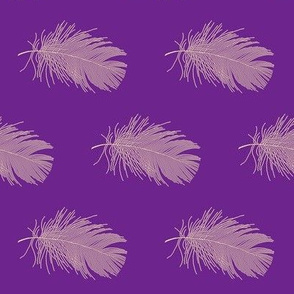 featherbed - cream on purple