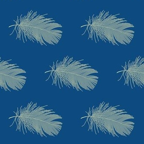 featherbed - cream on blue