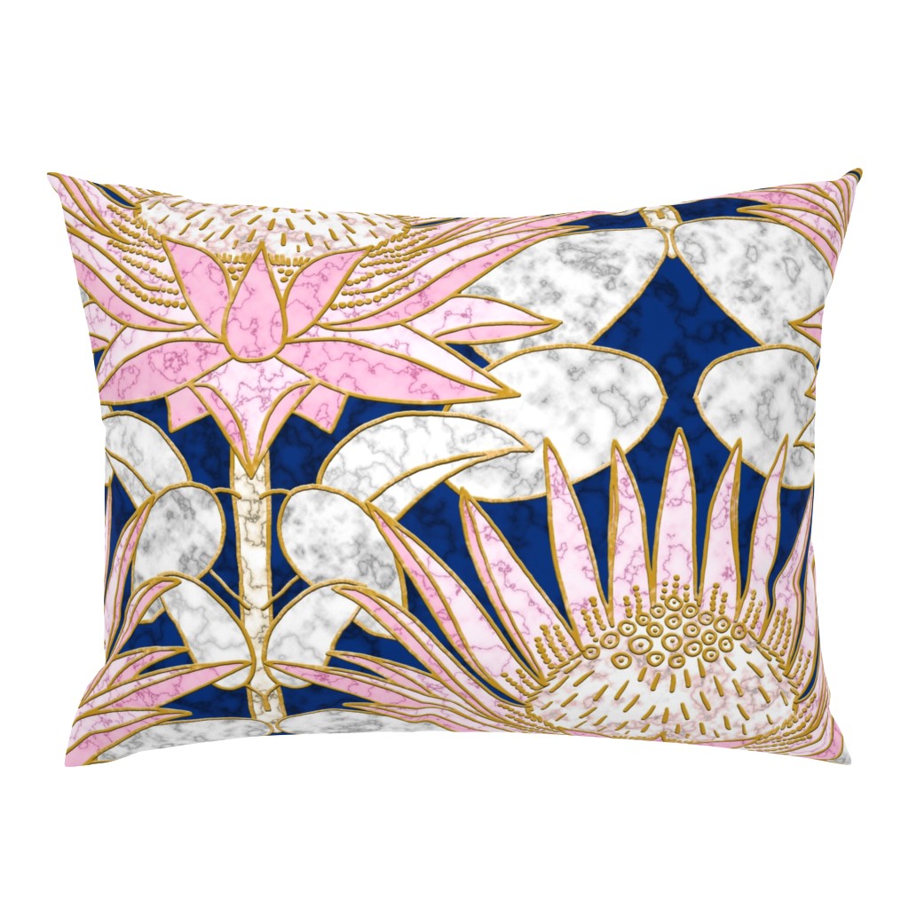 Blush King Protea Art Deco (midnight)