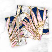 Blush King Protea Art Deco (midnight)