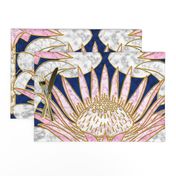 Blush King Protea Art Deco (midnight)