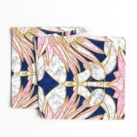 Blush King Protea Art Deco (midnight)