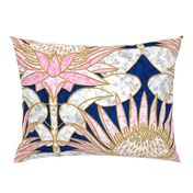 Blush King Protea Art Deco (midnight)