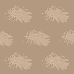 tan feather on mocha brown