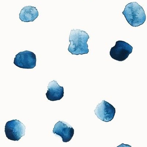 Cobalt Watercolor Spots