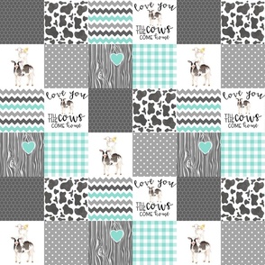 3 Inch Farm // Love you till the cows come home - wholecloth cheater quilt