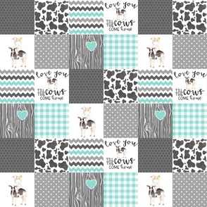 3 Inch Farm // Love you till the cows come home - wholecloth cheater quilt