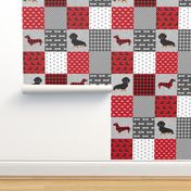 dachshund pet quilt a dog breed cheater quilt black and tan