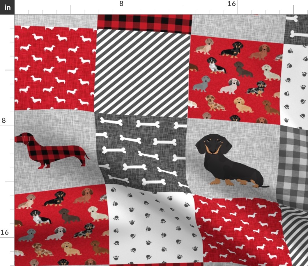dachshund pet quilt a dog breed cheater quilt multi coat