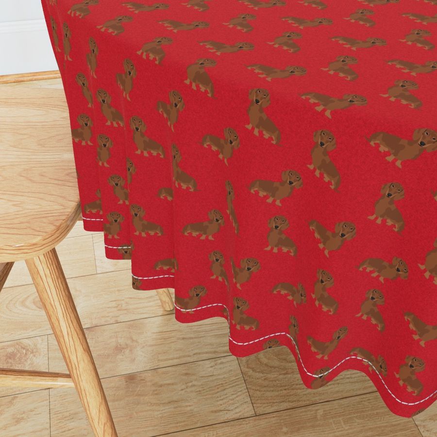 dachshund pet quilt a dog breed silhouette cheater quilt red coat