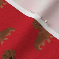 dachshund pet quilt a dog breed silhouette cheater quilt red coat