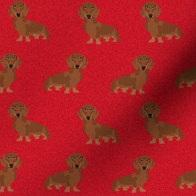 dachshund pet quilt a dog breed silhouette cheater quilt red coat