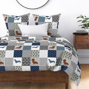 dachshund pet quilt b dog breed silhouette cheater quilt