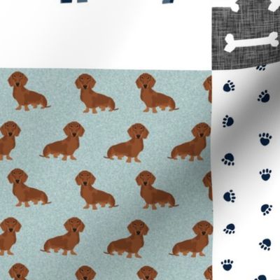 dachshund pet quilt b dog breed silhouette cheater quilt