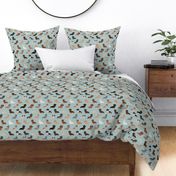 dachshund pet quilt b dog breed silhouette quilt coordinates multi coat