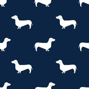 dachshund pet quilt b dog breed silhouette quilt coordinates navy
