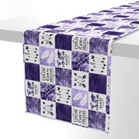 3 Inch Adventure Awaits - Wholecloth Cheater Quilt - Violet - Rotated