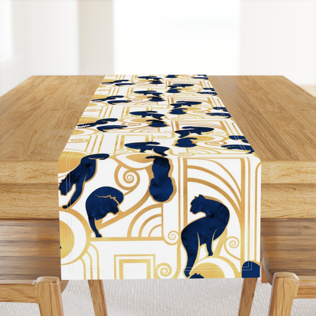 Large jumbo scale // Deco Gatsby Panthers // white navy and gold